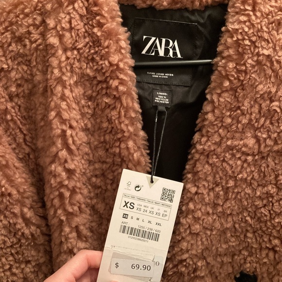 ZARA Teddy bear fleece coat - Picture 2 of 6